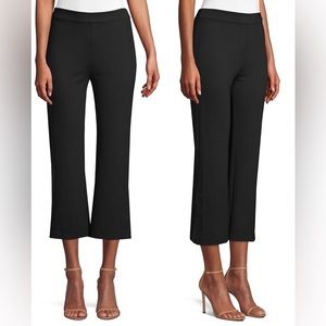 NWT Kobi Halperin Emma Pant Black Cropped Flare Split Hem